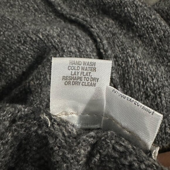 Flax By Angelheart Womens Sweater Dress Medium Turtleneck 3/4 Sleeve Wool Blend - Picture 6 of 8